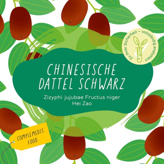 Chinesische Dattel schwarz Etikett