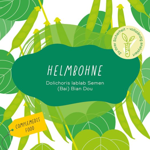 Helmbohne Etikett