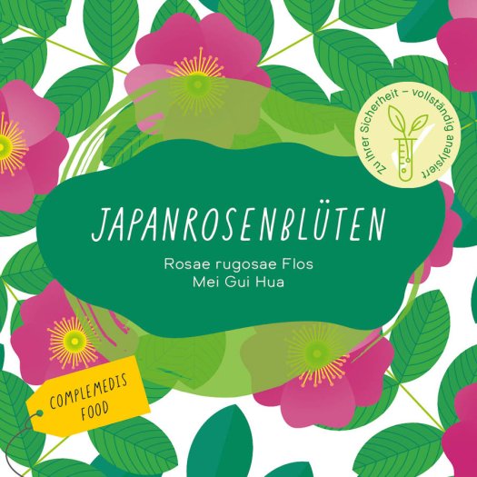 Japanrosenblüten Etikett