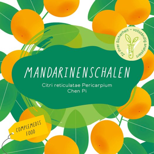 Mandarinenschalen Etikett